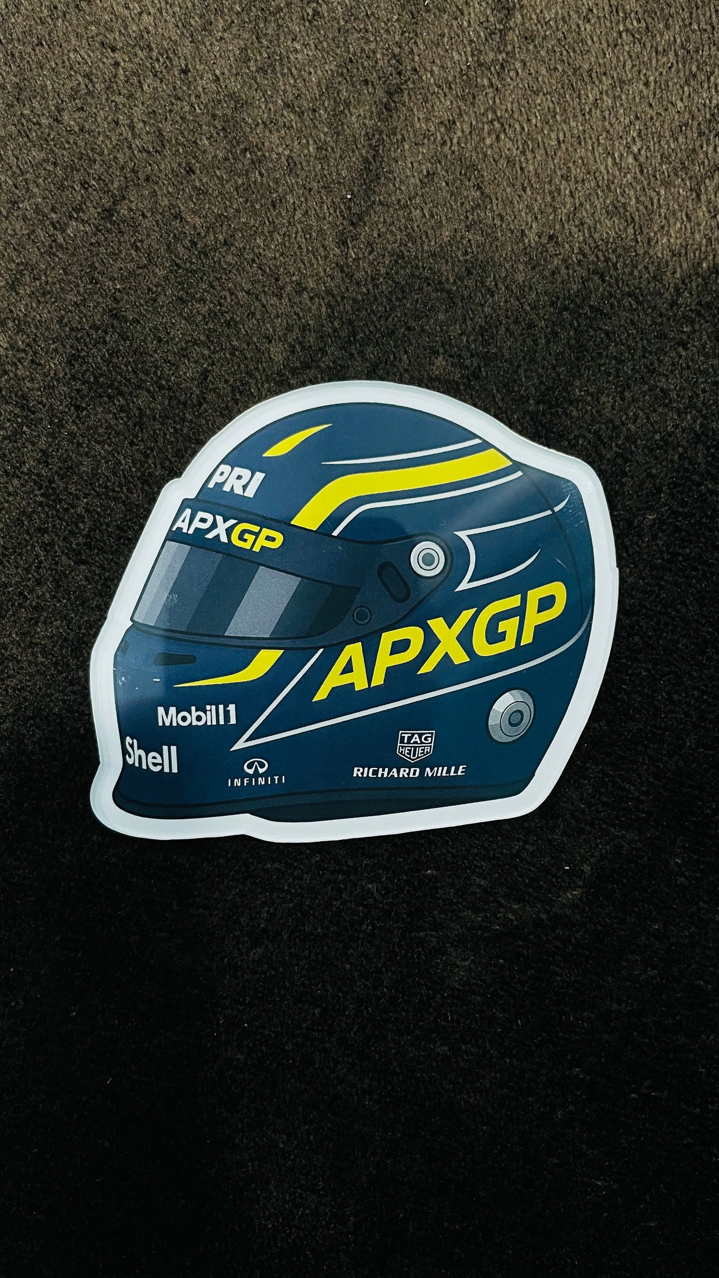 APXGP Richard Mille Mobile 1 Helmet Fridge Magnet