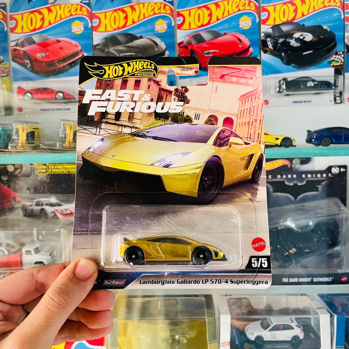Fast & Furious Lamborghini Gallardo LP 570-4 Superleggera, Hot Wheels Premium, Imported Card
