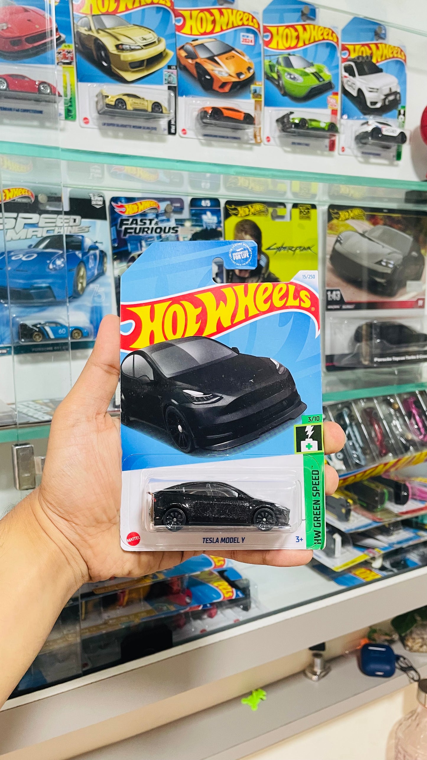 Tesla Model Y, Hot Wheels Mainline, U.S Imported Card