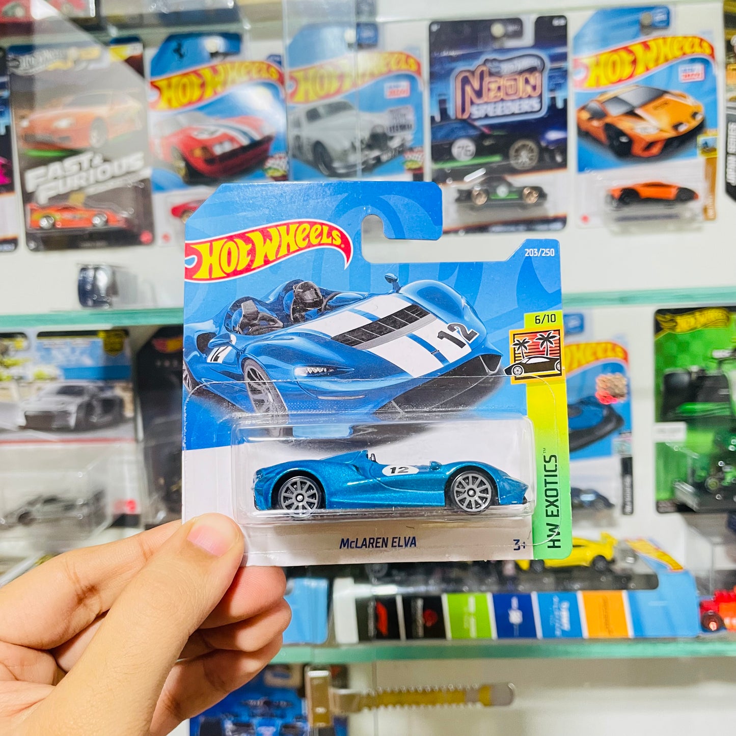 McLAREN ELVA Blue, Hot Wheels Mainline (Imported)