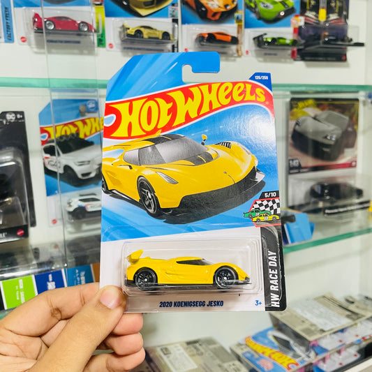 Koenigsegg Jesko Yellow, Hot Wheels Mainline (Imported)