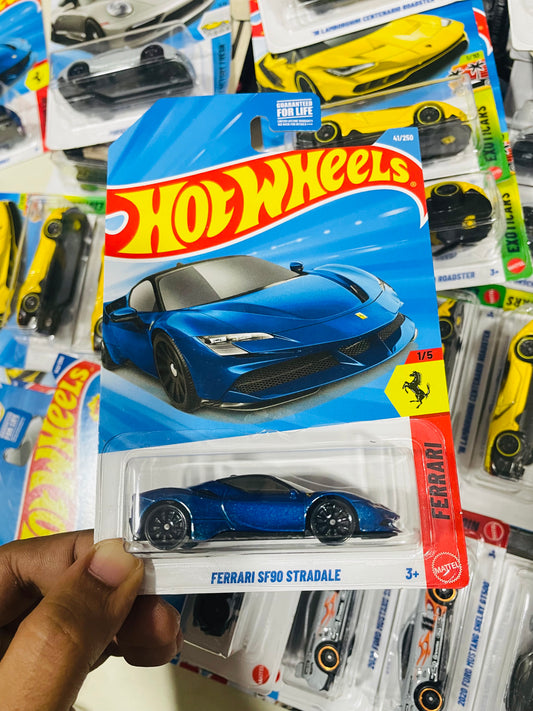 Ferrari SF90 Stradale Blue, Hot Wheels Mainline, Imported