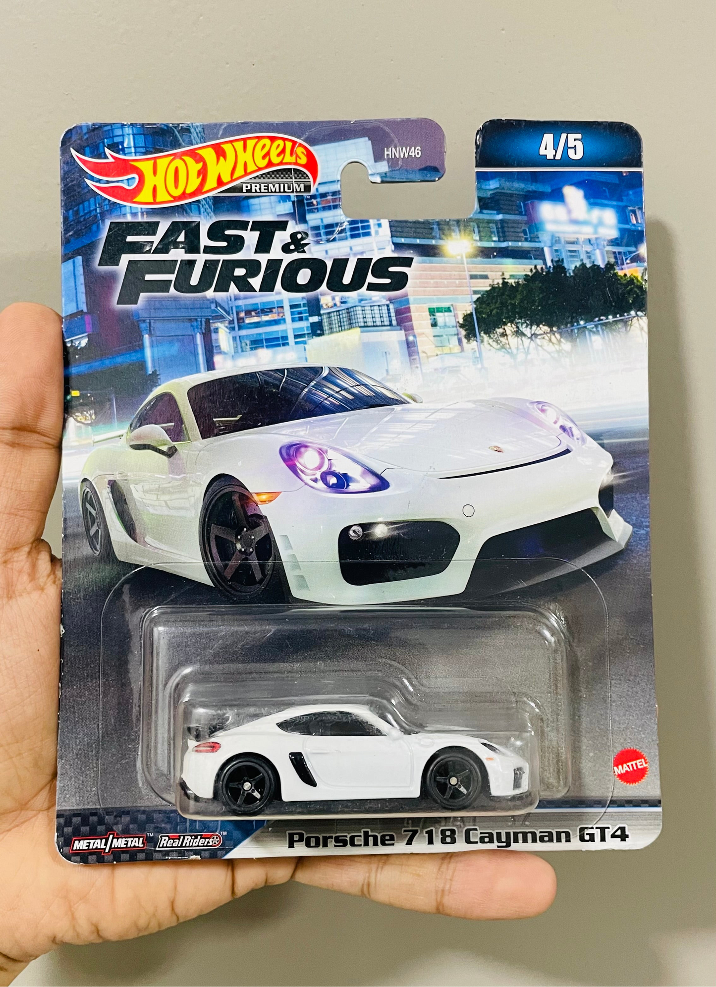 Porsche 718 Cayman GT4, Hot Wheels Premium (Import), From Fast & Furious Series