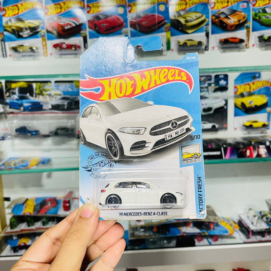 Mercedes Benz A-Class, White Colour, Hot Wheels Mainline, U.S Imported Card