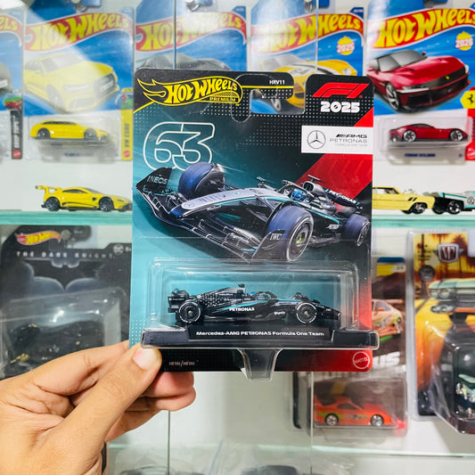 2025 (63) Mercedes AMG Petronas F1, Hot Wheels Premium Imported