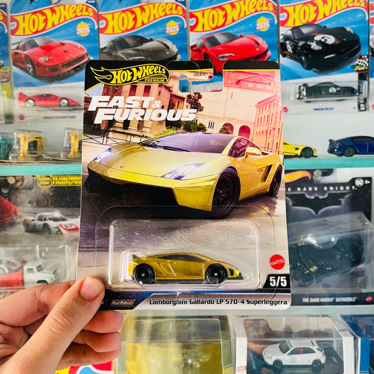 Fast & Furious Lamborghini Gallardo LP 570-4 Superleggera, Hot Wheels Premium, Imported Card