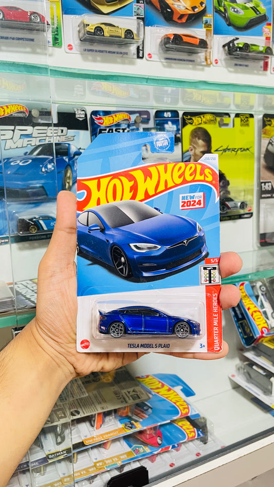 Tesla Model S Plaid, Hot Wheels Mainline, U.S Imported Card