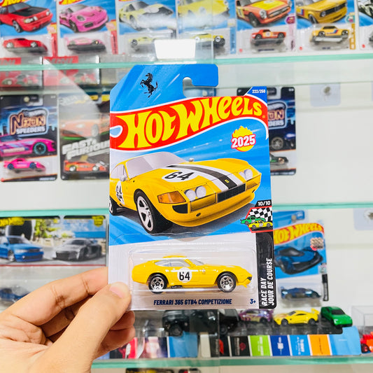 Ferrari 365 GTB4 Competizione Yellow, Hot Wheels Mainline