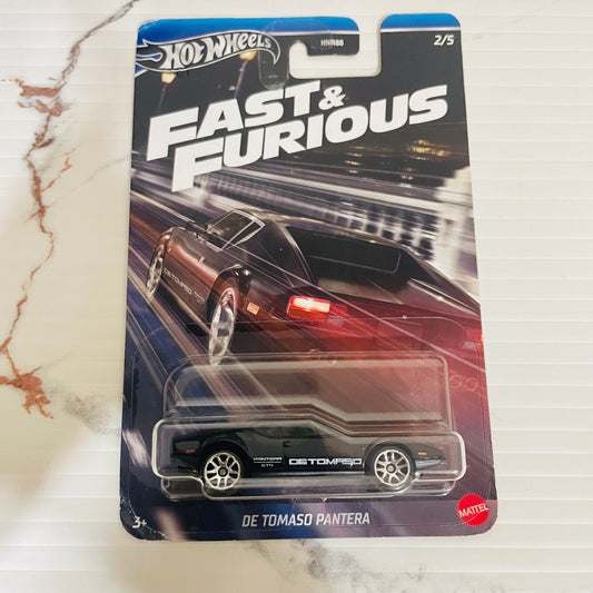 DE Tomaso Pantera, Fast & Furious, Hot wheels Mainline, Imported Card