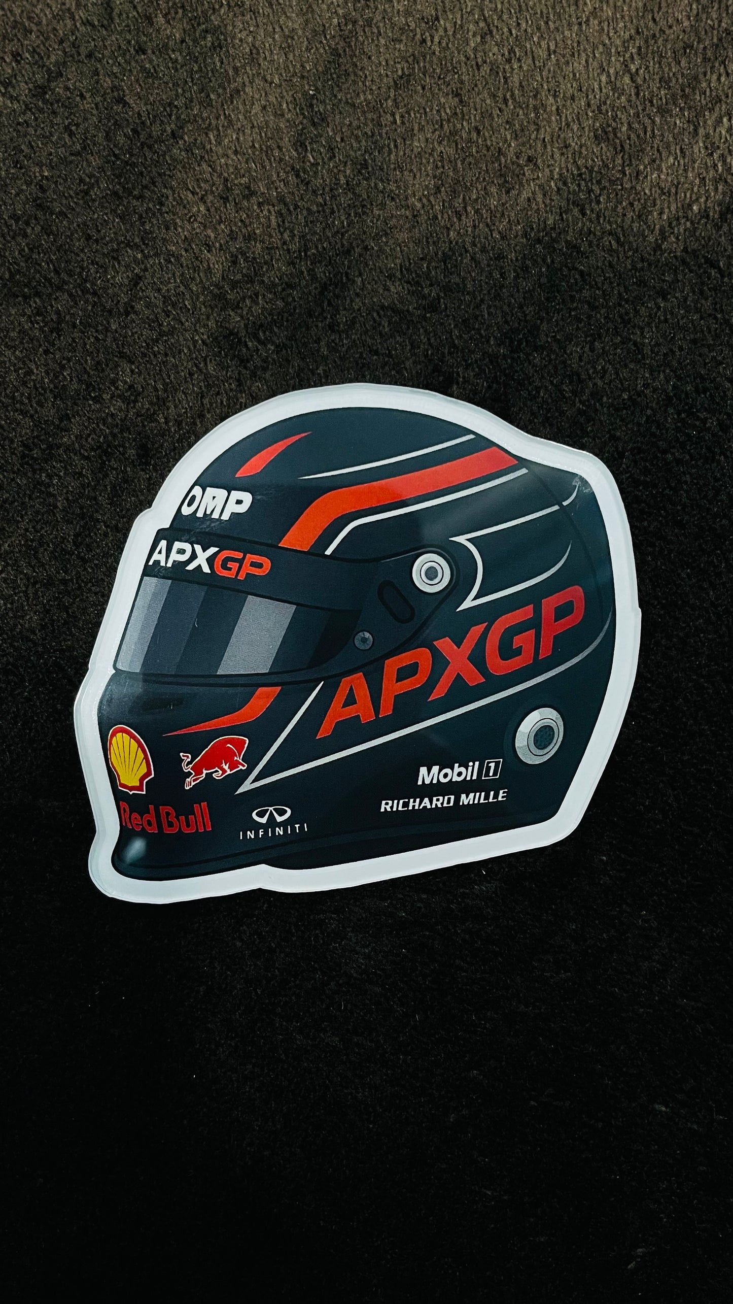 APXGP Richard Mille Red Bull Helmet Fridge Magnet