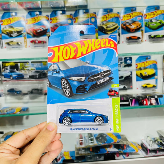 Mercedes Benz A-Class, Blue Colour, Hot Wheels Mainline, U.S Imported Card