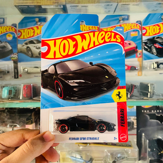 Ferrari SF90 Black, Hot Wheels Mainline.