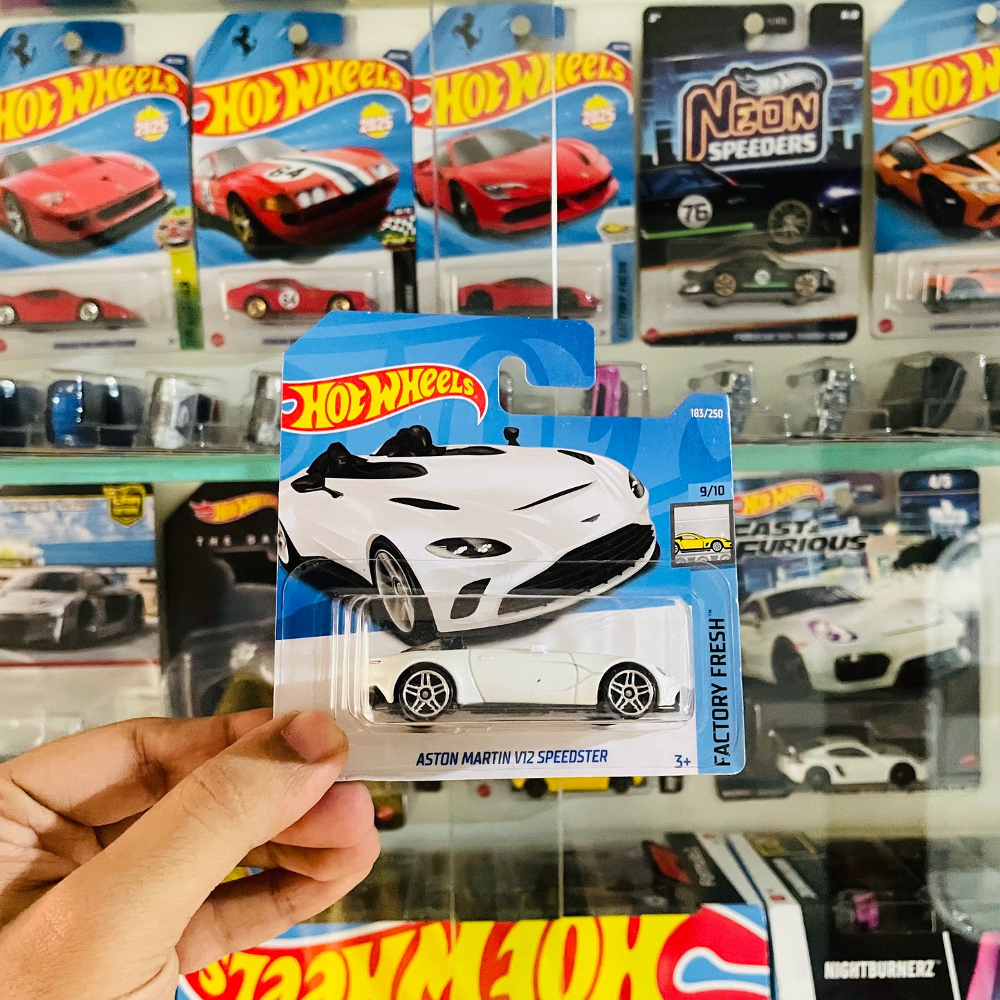 Astorn Martin V12 Speedster, White, Hot Wheels Mainline, Imported Card