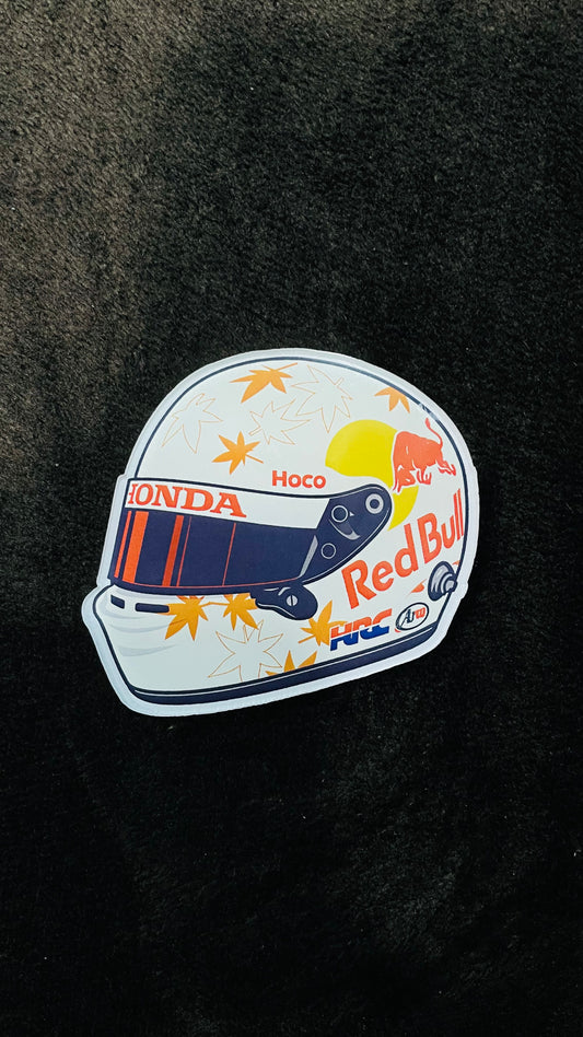 Red Bull Honda Helmet Fridge Magnet